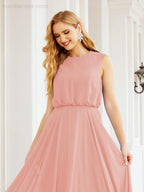 Numbersea Sleeveless Long Bridesmaid Dress A line Formal Evening Prom Gown 28025-numbersea