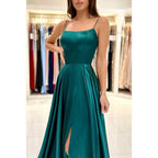 Etui-Linie/Säule Träger Satin Falten Ärmellos Ball Abendkleid Formal