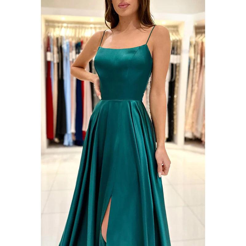 Etui-Linie/Säule Träger Satin Falten Ärmellos Ball Abendkleid Formal