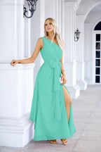 Ladies Chiffon One Shoulder Bridesmaid Evening Dress Wedding Party Evening Dress 28133-numbersea