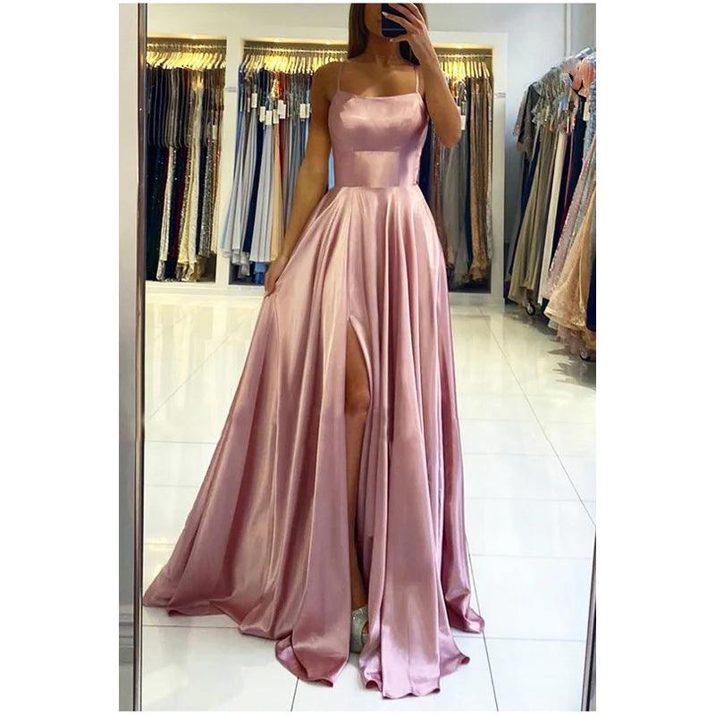 Etui-Linie/Säule Träger Satin Falten Ärmellos Ball Abendkleid Formal