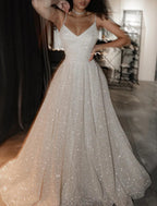 Vestido brillante para boda, fiesta, cumpleaños, corte de cola, sin mangas, tirantes finos, tul con lentejuelas, vestidos de fiesta