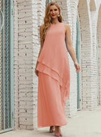 Chiffon Long Plus Size Mother Of Bride Dresses Formal Bridesmaid Prom Gown 28019