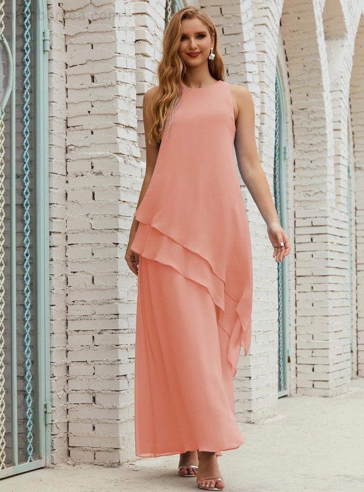 Chiffon Long Plus Size Mother Of Bride Dresses Formal Bridesmaid Prom Gown 28019