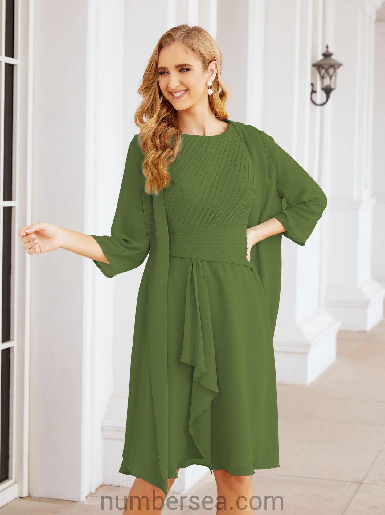 Numbersea Chiffon Mother Of The Bride Dresses Prom Dress For Wedding Guest Casual Pleated 28065