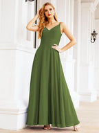 Numbersea Spaghetti Strap Bridesmaid Dresses V Neck Butterfly Back Fromal Evening Party Prom Gown 28036-numbersea