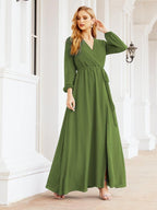 Numbersea Women's Chiffon Bridesmaid Dress A line Long Sleeves Formal Evening Prom Gown for Wedding Guest 28032-numbersea