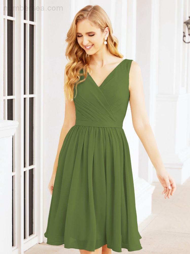 Numbersea Homecoming Dresses Knee Length Skirt V Back 28062