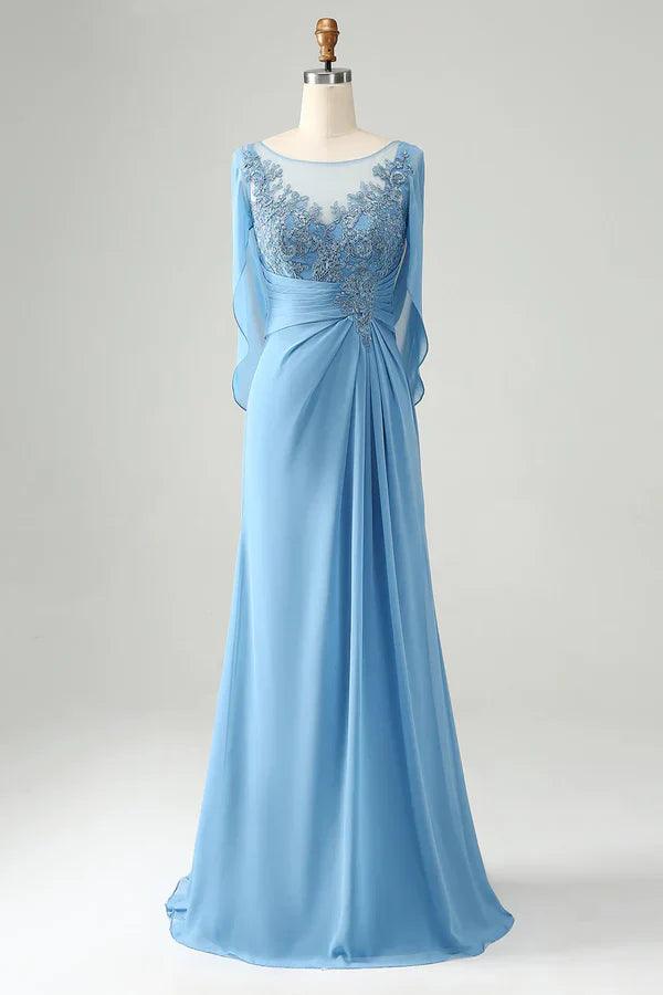 Mother Of Bride Dress Mermaid Beaded Appliques With Shawl