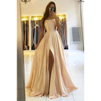 Etui-Linie/Säule Träger Satin Falten Ärmellos Ball Abendkleid Formal