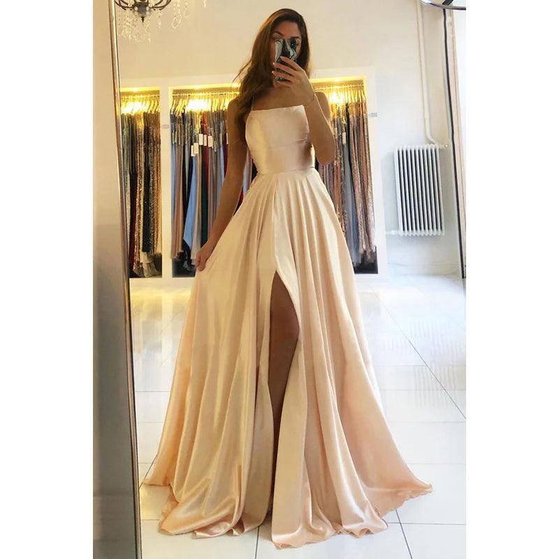 Etui-Linie/Säule Träger Satin Falten Ärmellos Ball Abendkleid Formal
