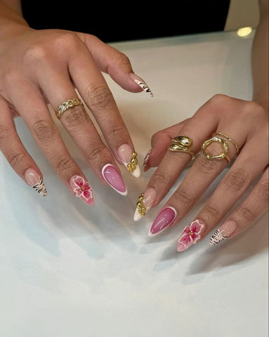 Wild Orchid Handmade gel false nails press on nails