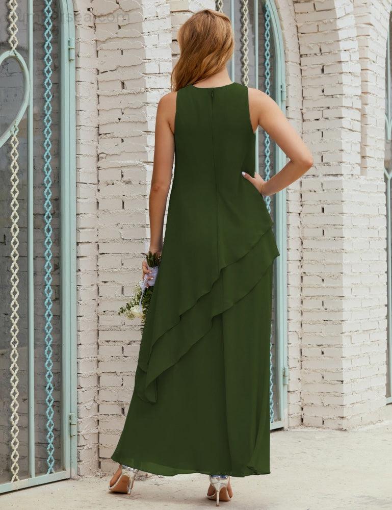 Chiffon Long Plus Size Mother Of Bride Dresses Formal Bridesmaid Prom Gown 28019