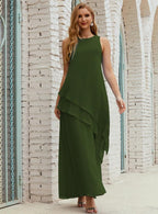 Chiffon Long Plus Size Mother Of Bride Dresses Formal Bridesmaid Prom Gown 28019