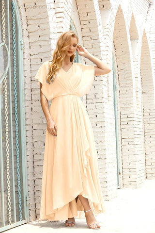 Numbersea Mother Of The Bride Dresses Plus Size V-Neck Floor Length Formal Prom Dress For Wedding