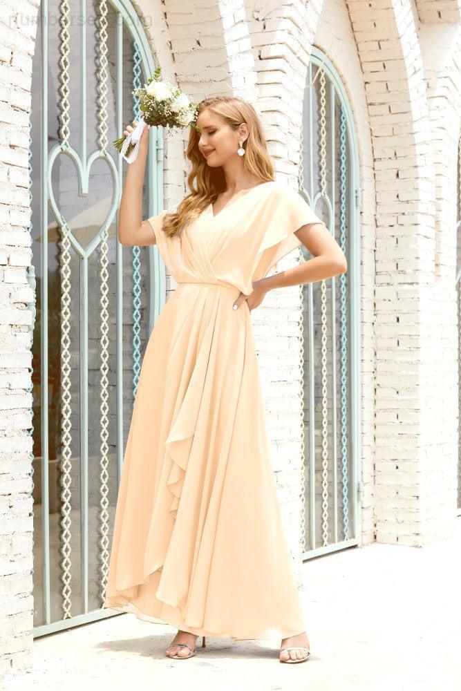 Numbersea Mother Of The Bride Dresses Plus Size V-Neck Floor Length Formal Prom Dress For Wedding
