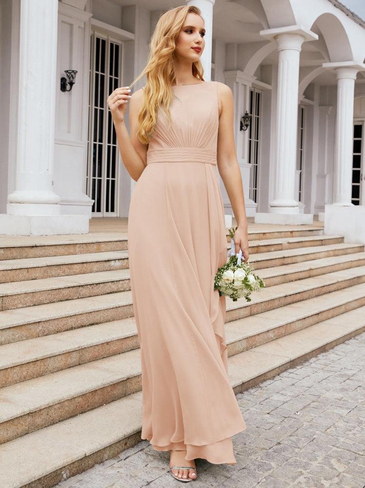 Numbersea Bridesmaid Dresses for Wedding Ruffles Long Formal Prom Gowns 28039-numbersea