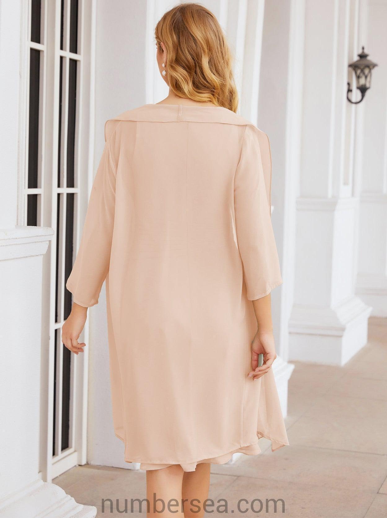 Numbersea Chiffon Mother Of The Bride Dresses Prom Dress For Wedding Guest Casual Pleated 28065