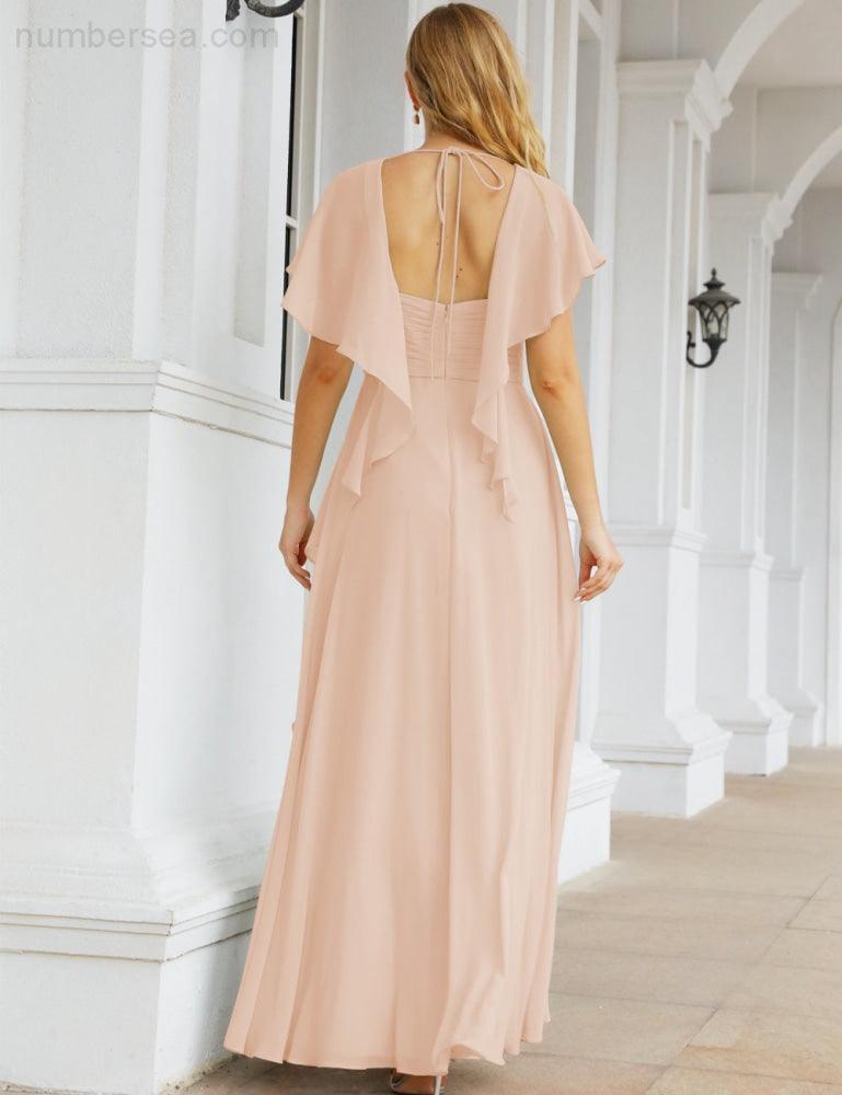 Numbersea Bridesmaid Dresses Backless Formal Prom Gowns for Evening Party Mother of The Bride Dress 28040-numbersea