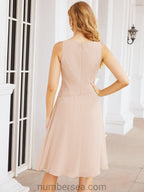 Numbersea Chiffon Mother Of The Bride Dresses Prom Dress For Wedding Guest Casual Pleated 28065