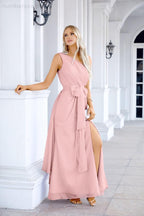 Ladies Chiffon One Shoulder Bridesmaid Evening Dress Wedding Party Evening Dress 28133-numbersea
