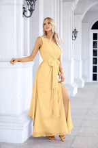 Ladies Chiffon One Shoulder Bridesmaid Evening Dress Wedding Party Evening Dress 28133-numbersea