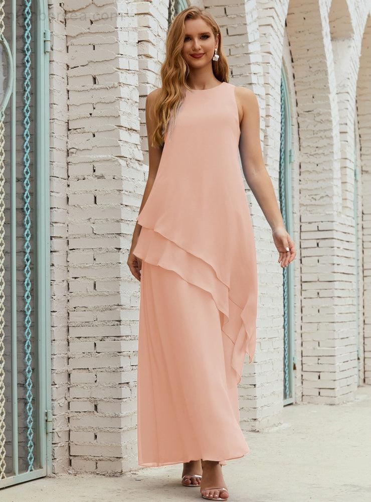 Chiffon Long Plus Size Mother Of Bride Dresses Formal Bridesmaid Prom Gown 28019