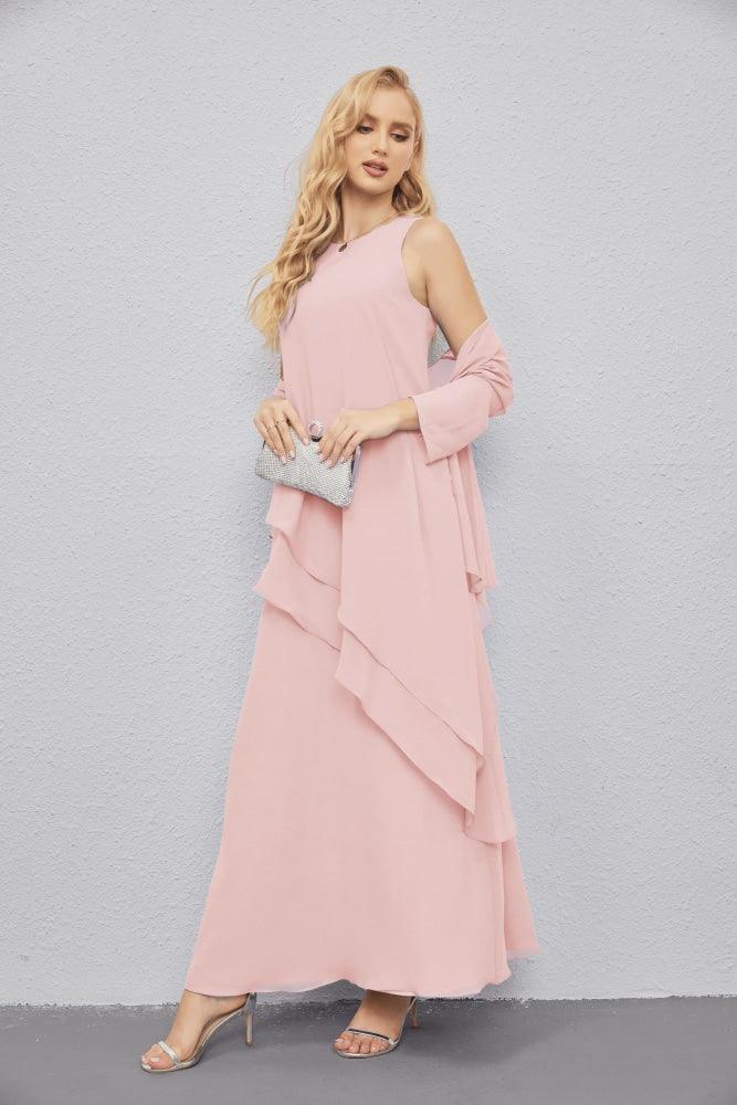 Mother of Bride Dresses with Open Front Lightweight Cardigan Formal Prom Gown 28081-numbersea