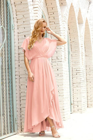 Numbersea Mother Of The Bride Dresses Plus Size V-Neck Floor Length Formal Prom Dress For Wedding