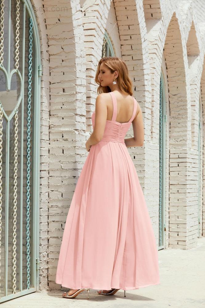 Halter Bridesmaid Dresses Formal Cocktail Prom Gown 28015-numbersea