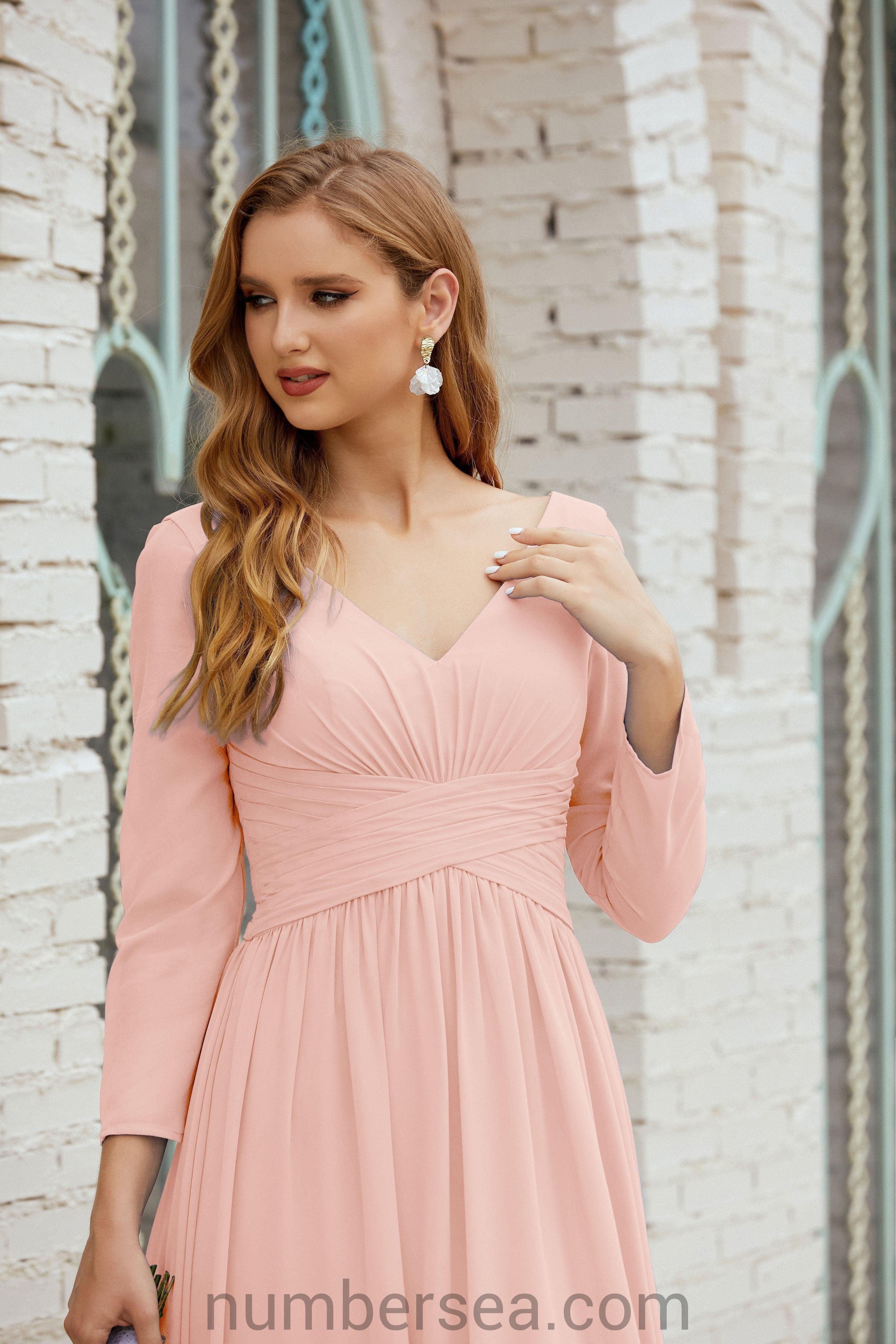 Numbersea Bridesmaid Dress Chiffon Formal Party Dress Evening Dress 28016-numbersea