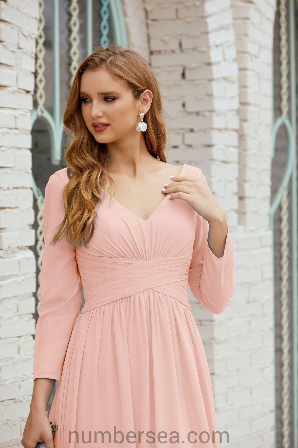 Numbersea Bridesmaid Dress Chiffon Formal Party Dress Evening Dress 28016-numbersea