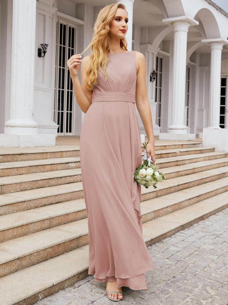 Numbersea Bridesmaid Dresses for Wedding Ruffles Long Formal Prom Gowns 28039-numbersea