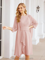 Numbersea Chiffon Mother Of The Bride Dresses Prom Dress For Wedding Guest Casual Pleated 28065