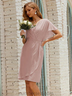 Homecoming Dresses Knee Length Sleeveless Prom Gowns 28021 Silver Pink