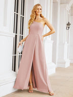 Numbersea Women's One Shoulder Formal Prom Gowns for Mother of The Bride Side Slit Bridesmaid Dresses 28052-numbersea