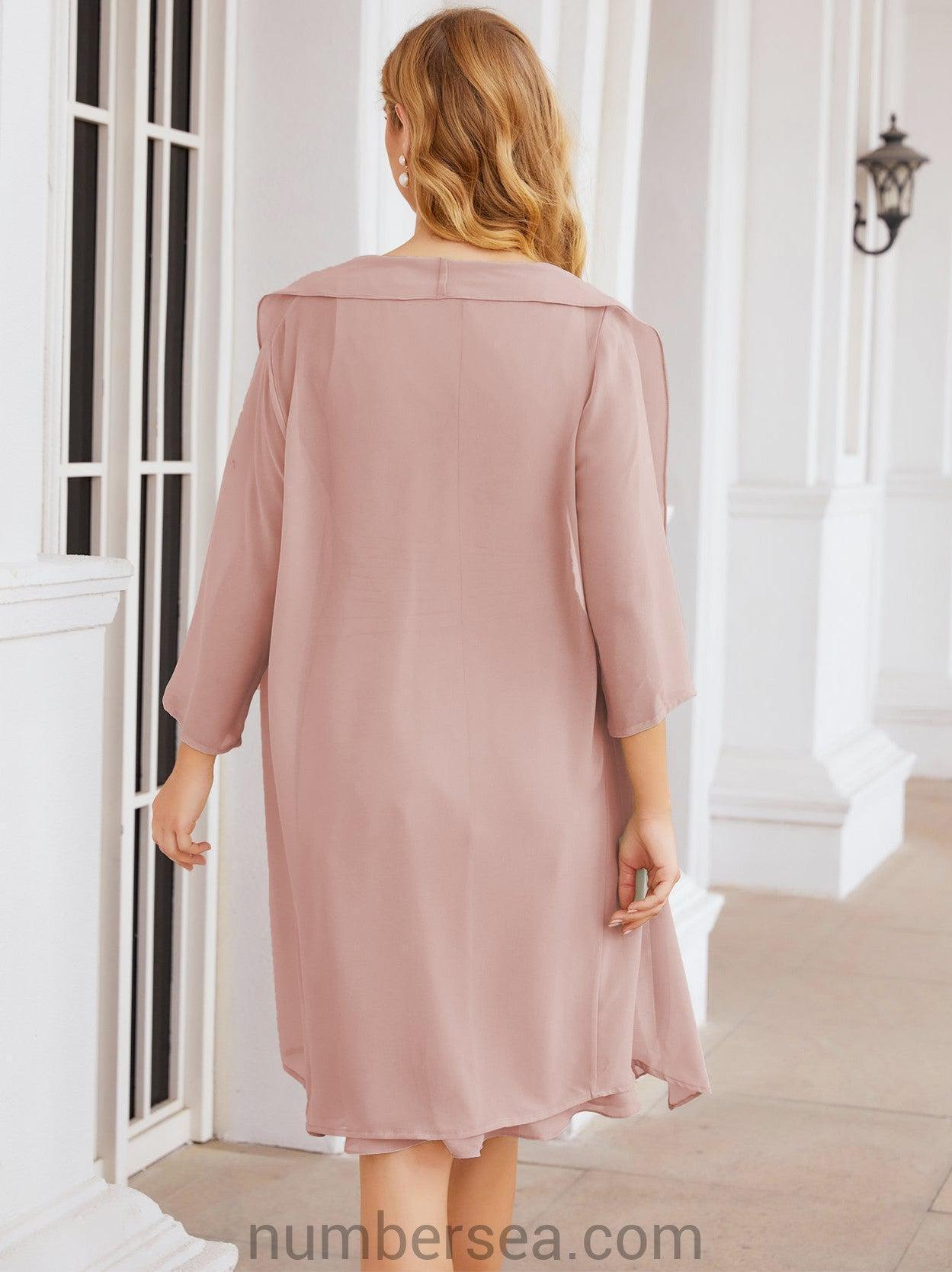 Numbersea Chiffon Mother Of The Bride Dresses Prom Dress For Wedding Guest Casual Pleated 28065