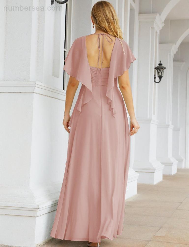 Numbersea Bridesmaid Dresses Backless Formal Prom Gowns for Evening Party Mother of The Bride Dress 28040-numbersea