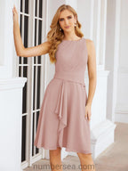 Numbersea Chiffon Mother Of The Bride Dresses Prom Dress For Wedding Guest Casual Pleated 28065