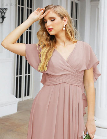 Numbersea Bridesmaid Dresses Backless Formal Prom Gowns for Evening Party Mother of The Bride Dress 28040-numbersea