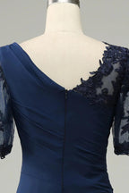 Mother of Bride Dress Sheath with Appliques
