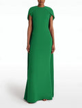 Formal Train Sleeveless Jewel Neck Stretch Crepe with Bow(s) Evening Gown Elegant Dress