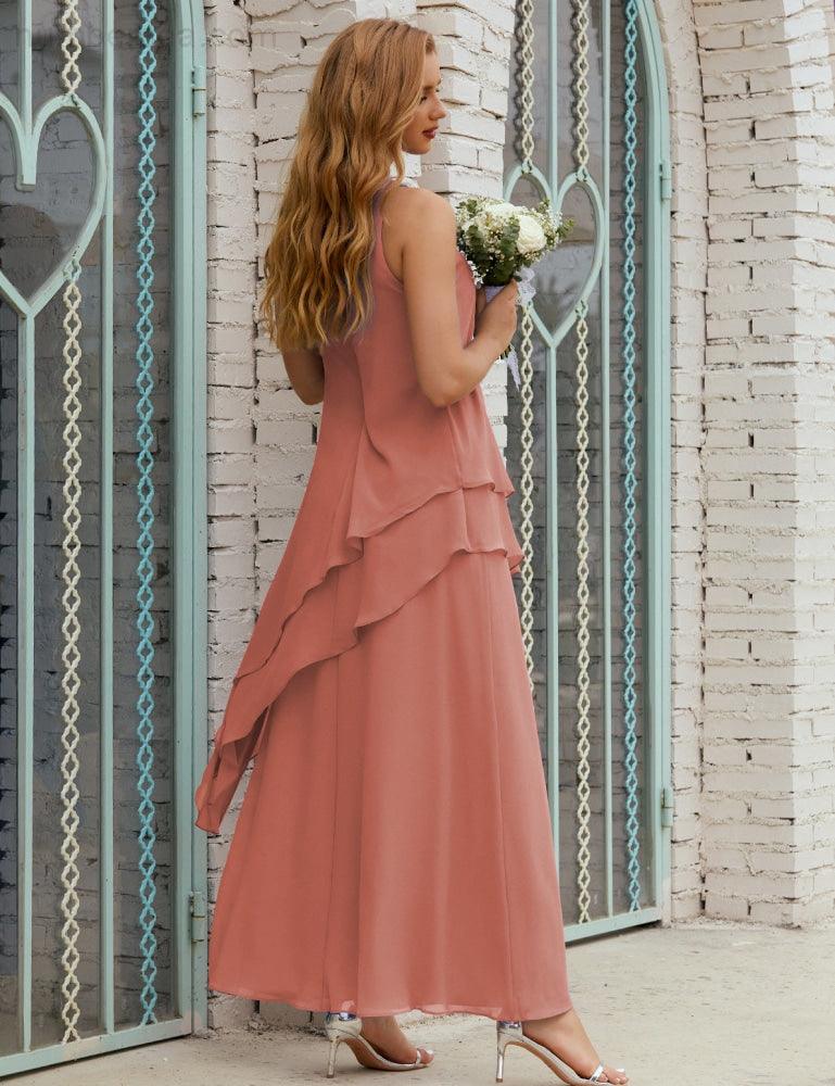 Chiffon Long Plus Size Mother Of Bride Dresses Formal Bridesmaid Prom Gown 28019