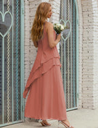 Chiffon Long Plus Size Mother Of Bride Dresses Formal Bridesmaid Prom Gown 28019