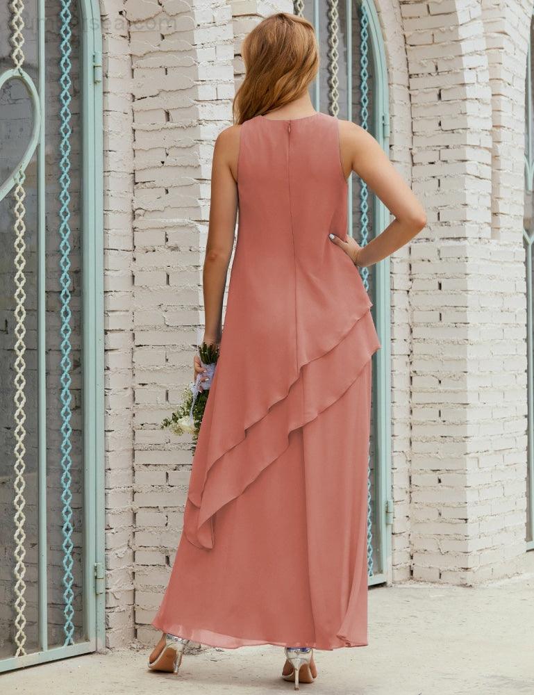 Chiffon Long Plus Size Mother Of Bride Dresses Formal Bridesmaid Prom Gown 28019