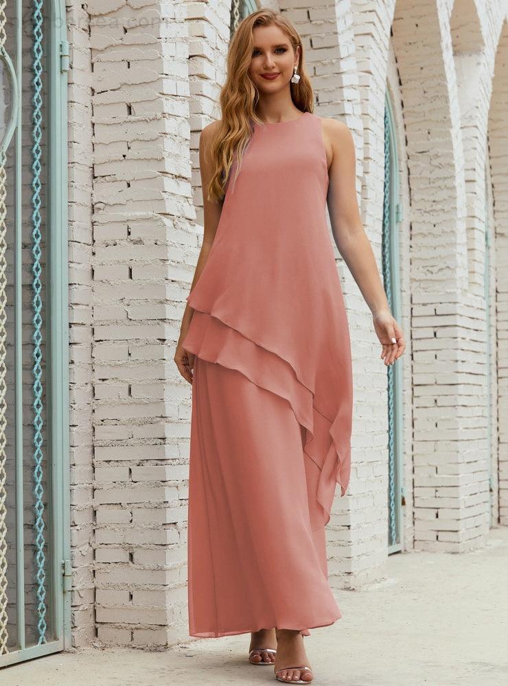 Chiffon Long Plus Size Mother Of Bride Dresses Formal Bridesmaid Prom Gown 28019