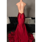 Vestido de fiesta de noche sexy y atractivo con tirantes finos, cuello halter, apliques y volantes, sin espalda