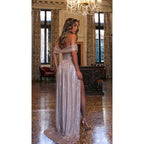 Strapless High Split Pleats Sparkly Prom Dress Long Formal Evening Gown