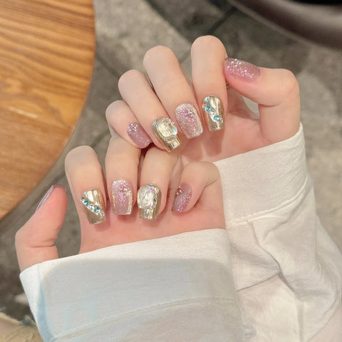 New Design WOMAN Press on Nails Handmade Nail Tips with Box GLUE Artificial Fingernail Customized Artificial Customize Nails