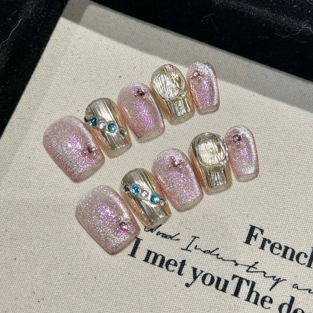 New Design WOMAN Press on Nails Handmade Nail Tips with Box GLUE Artificial Fingernail Customized Artificial Customize Nails